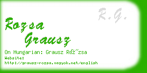 rozsa grausz business card